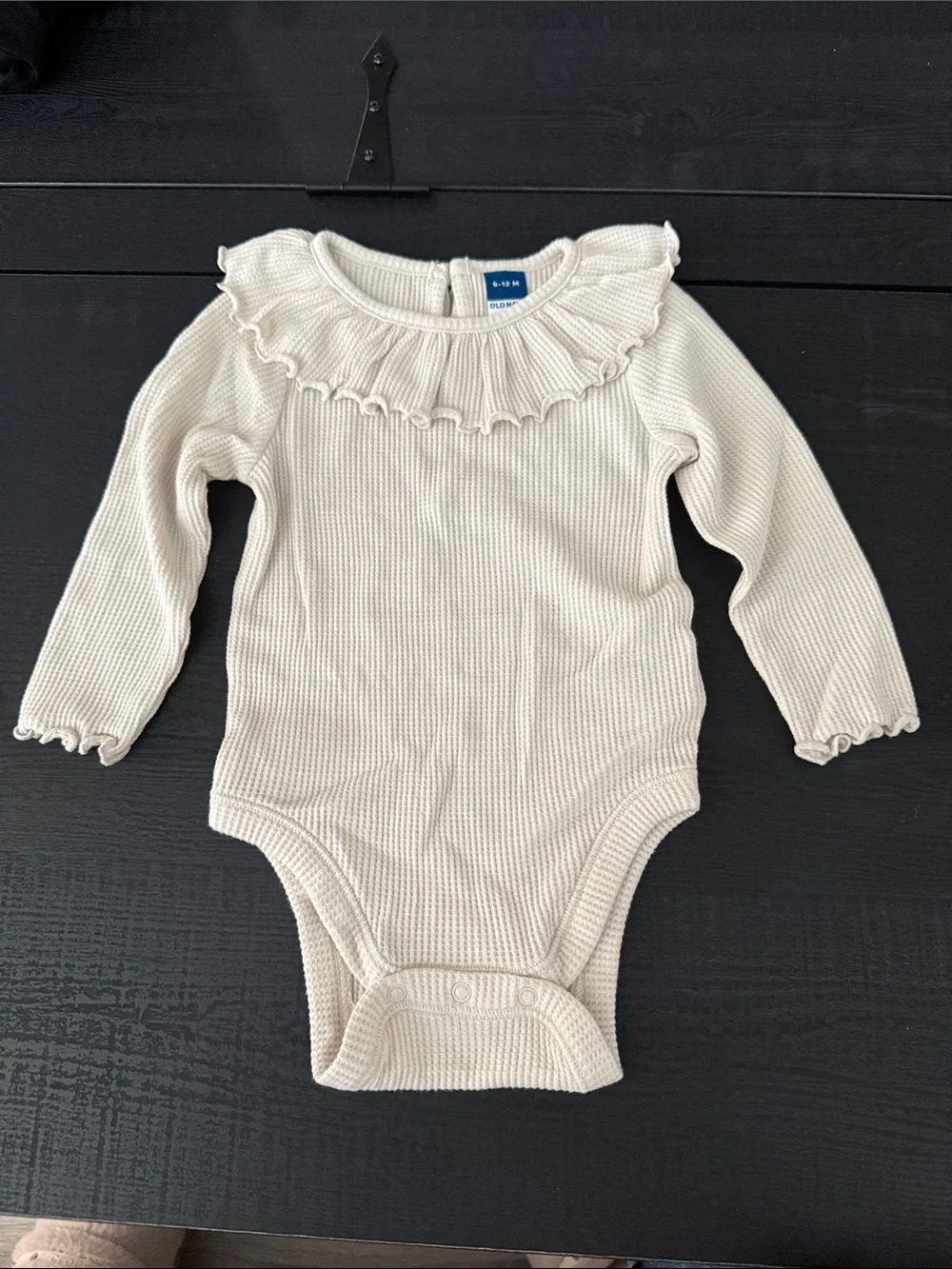 Old Navy Ruffled Knit Long-Sleeve Baby One-Pieces - Pink & Cream